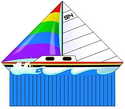 Mazaa DeltaXT 54 2-D Nylon Kite, Sailboat &amp; Tropical Fish, 2 Piece