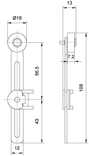 Preisvergleich Produktbild Siemens Hebel Edelstahl Einstellbare Teigrolle aus Kunststoff 19 mm