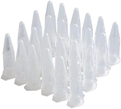 Dojore Pack of 20 Mini Plastic Test Tube Vials with Attached Snap Cap. 1.5ml Clear Containers