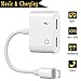 Price comparison product image for iPhone Headphone Jack Adapter for iPhone Xs/Xs Max/XR/ 8/8 Plus / 7/7 Plus Headphone Splitter Adapter for iPhone Dongle 2 in 1 Chargers & Audio Connector Charger Cable Support Call All iOS System