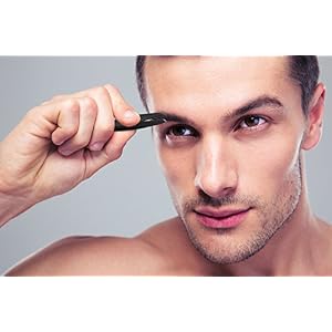 K-Pro Eyebrow Tweezer, Slant - Stainless Steel and Beautiful Design (Blue) - Image 3