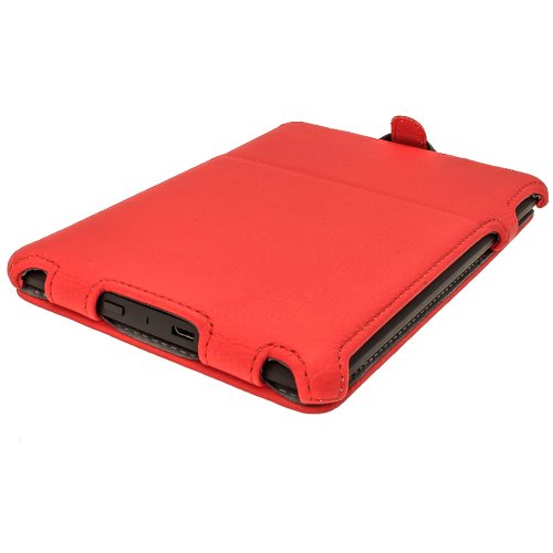igadgitz PU Leder Etui Hülle mit Sleep/Wake Funktion/Integrierte Handschlaufe für Amazon Kindle Paperwhite 2015/2014/2013/2012 rot - 7