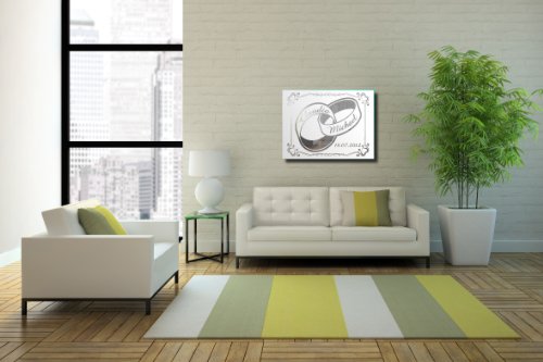 Motivspiegel Hochzeit 7 Spiegel mit Gravur Geschenk zur Hochzeit Wandbild Dekoration (60x45cm) - 7