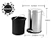 KING - Stainless Steel Plain Pedal Dustbin/ Plain Pedal Garbage Bin with Plastic Bucket-- 11 litre. (10"x14") RS.1069.00