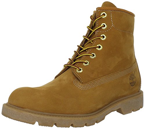 Timberland Men's Six-Inch Basic Boot, Wheat Nubuck, 11 D(M) D(M) EU