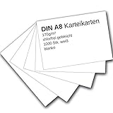 weiss verlag euskirchen  Karteikarten 1000 Stück A8 weiß blanko