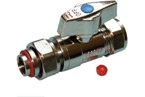 PRIMAFLOW 15mm Straight Chrome Service Valve with Butterfly Handle