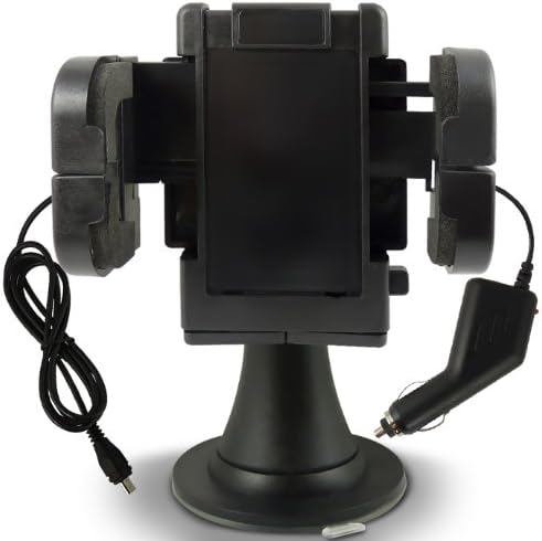 HTC SALSA WINDSCREEN MOUNT CAR HOLDER &amp; CE APPROVED CAR CHARGER BY N4U ACCESSORIES