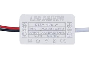 Yhloubb LED Driver 1pcs AC85-265V Driver di trasformatori a LED, 4-7W 250mA