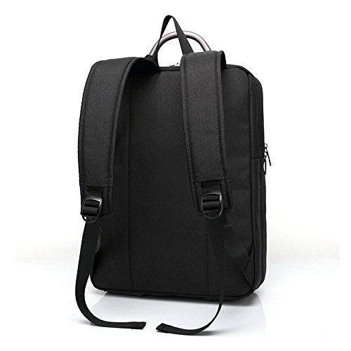 Acxeon 15,6 Zoll Universal Laptop Computer Business Tasche Rucksack Anzug Stoff mit Laptopfach /Akteneinteilung / Zubehörfächer Aktentasche für den Menschen (Schwarz) - 3