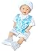 5 piece christening suit children summer with shirt, pants, embroidered vest, bow tie and hat, size 80-86, L22