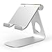 Price comparison product image MoKo Tablet Stand, Universal 210 Degree Rotatable Aluminum Alloy Smartphone Tablet Desktop Holder Cradle for iPad Pro/iPad Air/Air 2, iPhone 7 Plus, 6s Plus, SILVER