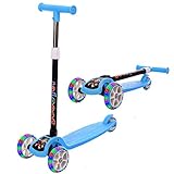 ✔ Recomendado para edades de 2 a 10 años. El sistema de dirección de la palanca de mando de inclinación hacia giro, para una experiencia de scooting más divertida.