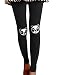 Move&Moving(TM) Women Panda Applique Elastic Waist Slim Fit Leggings Black XS