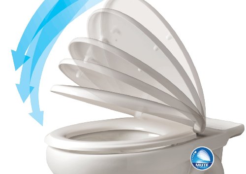 WOLTU WS2544 Toilettensitz Wc Sitz Absenkautomatik, Kunststoff, Fast Fix/Schnellbefestigung, Softclose Scharnier, Antibakteriell - 4