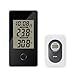 Produktbild Thermometer Hygrometer Wireless Wetterstation Schwarz mit Indoor Outdoor Thermometer Monitor Digital Wecker für Home Office