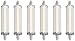 Produktbild MÜLLER-LICHT 6er-Set LED Lampe Ersatz für Halogenstab, 1100 Lm, 2700 K, Plastik, R7s, 9.5 W, Weiß, 2.5 x 2.5 x 11.8 cm, 6 Einheiten