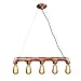 Produktbild Linkax Industrielle Vintage LED Pendelleuchte Retro Rustic 5 Lichter Hängeleuchte Hängelampe Industrielle Deckenleuchte Vintage Wandleuchte E27 Lampensockel (ohne Birne)