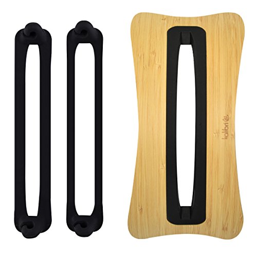 kalibri Eleganter Laptop Tablet Ständer in Dunkelbraun aus Holz für Apple MacBook Air 13“/Pro Retina 13“/15“/ Pro 13″/15″ Bambusholz Hellbraun – Universal Tablethalterung Tisch Ständer Station Stand - 4