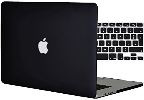 Topideal 2 in 1 Gummiert Matt seidenmatten Satins Soft Touch Hard Shell Schutzhülle für Apple 39,1 cm/15 Zoll MacBook Pro mit Retina-Display (Modell: A1398) + Tastatur Cover
