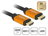 Dieses hochwertige Ultra High Speed HDMI Kabel von Delock dient der Verbindung zwischen Geräten mit HDMI Schnittstelle, wie z. B. LED TV, Blu-ray Playern, Heim Kino oder Beamern. Durch die Unterstützung einer maximalen Bandbreite von 48 Gbps können Inhalte mit einer Auflösung bis zu 8K Ultra HD-II (7680 x 4320 @ 60 Hz) wiedergegeben werden