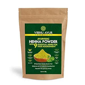 VIBHU AYUR PRODUCTS 100% Natural Premium Grade AYURVEDIC HENNA POWDER
