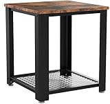 UN TOQUE VINTAGE: Algunos muebles se ven bien, pero no son muy prácticos. Otros son funcionales, pero tienen una estética fría y aburrida. Sin embargo, con tonos cálidos de madera vintage y estante robusto, esta mesita combina todas las ventajas a la vez