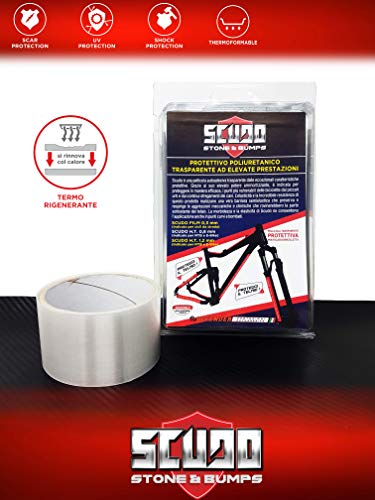 Quattroerre 16718 Rotolo Nastro Adesivo Scudo Roll per Protezione Telaio Bicicletta, 5 x 300 cm, Spessore 0.3 mm