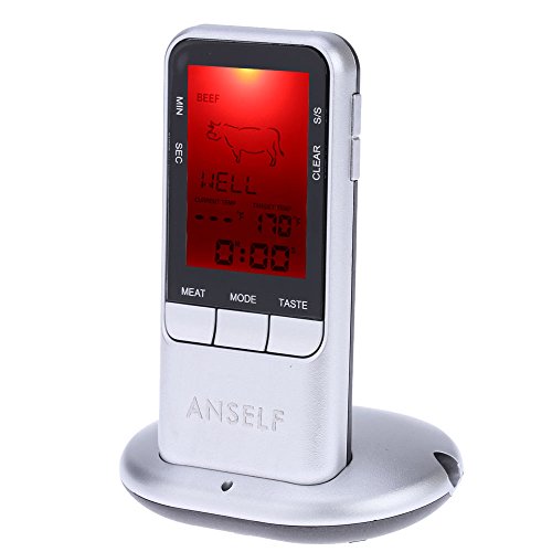Anself Funk Grill Thermometer Bratenthermometer Grillthermometer mit LCD Display - 4