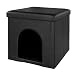 Produktbild SoBuy® Sitzhocker, Katzenhütte,Hundehütte, Deckel abnehmbar, zusammenfaltbar, FSS31-SCH (Schwarz 48x48x48 cm)