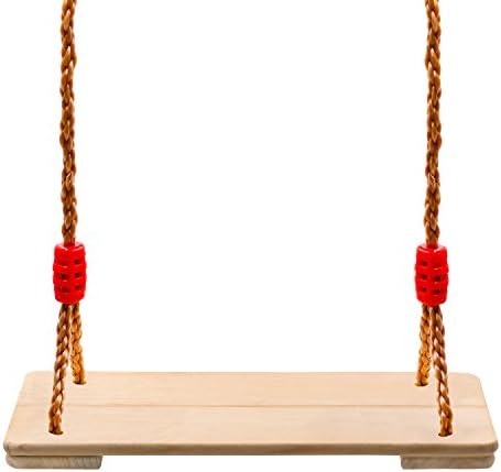 startostar Wooden Swing Seat with Adjustable Rope for Children Adult up to 150KG Outdoor Indoor