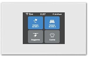 LANBON LCD 4 bande interruttore intelligente, tramite WiFi Mesh senza ritardi e cadute, è necessario un cavo neutro per funzionare con l'APP Smart Living, supporta Alexa e Google Home (L8-HS4-IT)