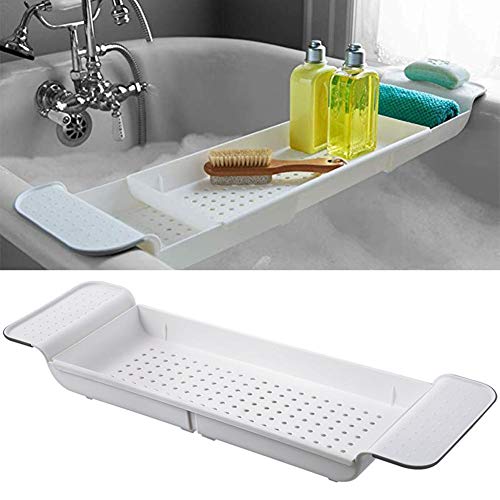 Preisvergleich Produktbild Versenkbarer Ablaufwannenrahmen Bad Kunststoffwanne Badregal Badewanne Dusche Ablagefach Badablage Badewanne Regal-Küche Abtropfgestell