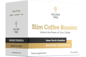 Golden Tree Slim Coffee Booster - Weight Loss Supplement and Metabolism Booster with Green Tea, Green Coffee Bean, L-carnitine & Chromium Picolinate - Proven to Speed Up Digestion and Help Weight Loss