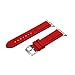 Produktbild Bescita TPU Silikon Armband, Quadratisches Loch Atmungsaktiv Farben Fitness Sport Ersatz Band, Wasserdicht mit Edelstahl Silber Schnalle für Apple Watch Series 4 Smartwatch (40mm) (Rot)
