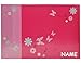 Produktbild Schreibtischunterlage Blumen pink - mit NAMEN - 60 cm * 40 cm - PVC Unterlage / Knetunterlage / Schreibunterlage / Tischunterlage Blume rosa geblümt Schmetterling