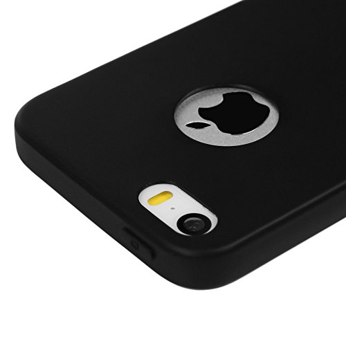 Funda iPhone SE iPhone 5S Carcasa Silicona Gel Mate Vidrio Templado Protector de Pantalla - Mavis s Diary Case Ultra Delgado TPU Goma Flexible Cover para iPhone 5 5S SE - negro reviews Funda iPhone SE iPhone 5S Carcasa Silicona Gel Mate Vidrio Templado Protector de Pantalla - Mavis s Diary Case Ultra Delgado TPU Goma Flexible Cover para iPhone 5 5S SE - negro
