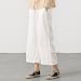 Ecupper Women's Casual Loose Plus Size Elastic Waist Cotton Trousers White L