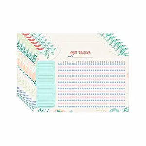 ESCAPER Floral Theme Habit Tracker Sheets (A3 Size - 11.5 L x 17.5 W inch - Pack of 6 Sheets)| Habit Tracker Wall Calendar | Habit Tracker for Kids | Habit Tracker Calendar 2022 | Habit Tracker Poster