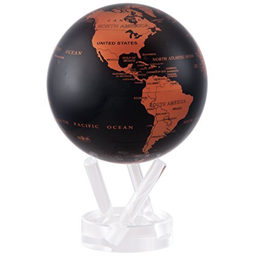 Preisvergleich Produktbild Mova Globe rotierender Globus, 11,4 cm, Kupfer / Schwarz