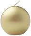 Produktbild Kugelkerze gold  70 mm