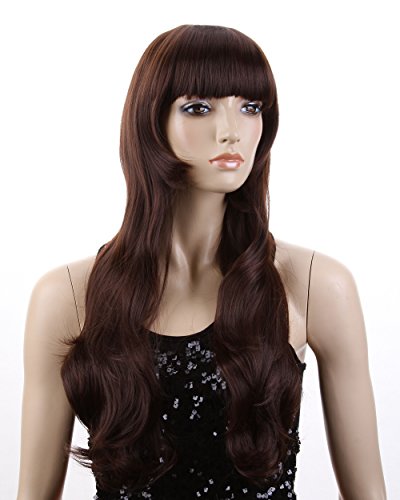 Cool2day® Beautiful Fashion Girls' Long Curly Dark Brown Hair Party Wig (Model:JF010238)