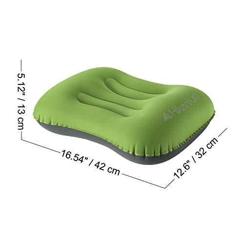 Camping Kissen von Hikenture® – Leichtes Reisekissen – Aufblasbares Kopfkissen – Nackenkissen – Camping Pillow für Camping, Reise, Outdoor (Blau Grün Orange) - 2