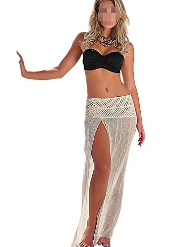 Preisvergleich Produktbild Antemi - Damen - Kleider / Haken Strand Sarong und Split "Lamy" - Ecru