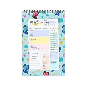 Unicorn Theme Daily Planner Diary (A5 Size - 8.5