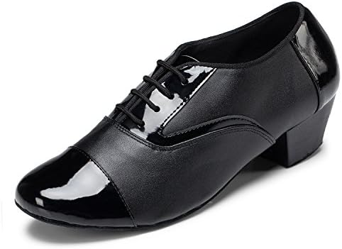 Miyoopark Men's Lace-up Black Leather Latin Ballroom Dance Shoes MY-L207 UK 7
