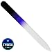 Bona Fide Beauty Crystal Nail File - 1 Piece Black/Cobalt Genuine Czech Glass Nail File with Case - Best Nail File for Nail Care & Nail Art - Great Fingernail File for Professional Manicure & Pedicure