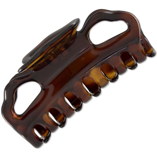 Ebuni | The Medium Agace 9cm Hair Claw - Tortoiseshell (Brown) | Made in France
