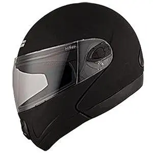 Studds Ninja 2G Flip Up Full Face Helmet (Matt Black, L)