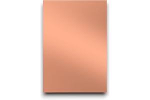 Aurora Store 12 pz Lastre lastrine in Rame Alluminio anodizzato Spessore 0,1mm Formato Fogli 15x30 cm per sbalzo Incisione Scuola Belle Arti targhe